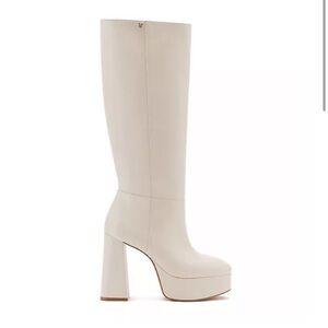 LARROUDE biba Knee-High Boots in white